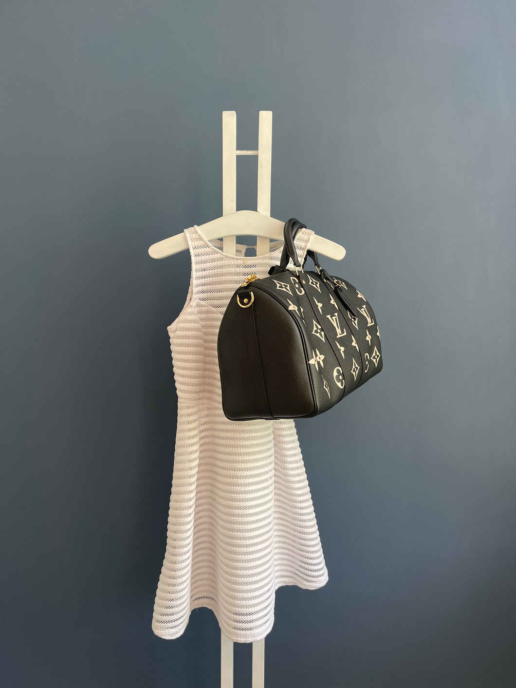 LOUIS VUITTON KEEPALL 45 EMPREINTE BICOLOR